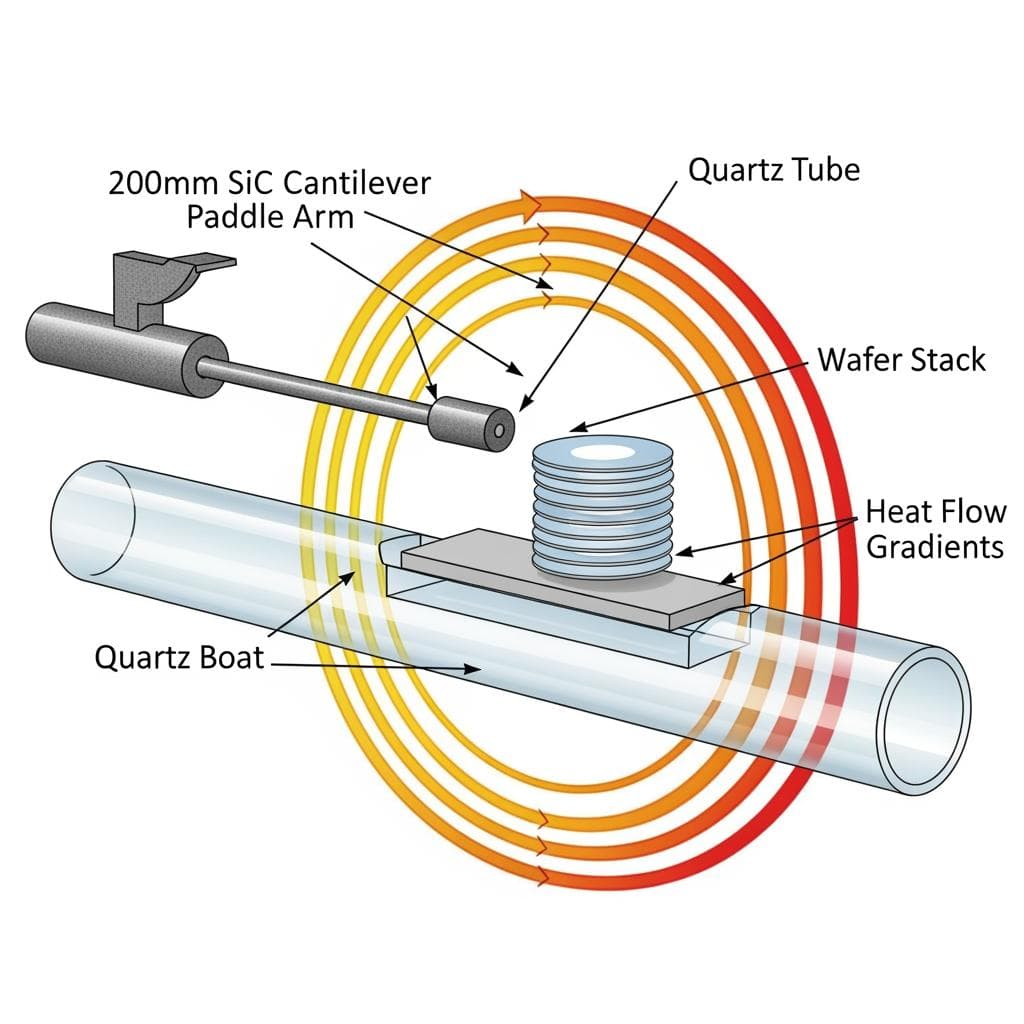 200mm SiC Cantilever Paddles for Semiconductor Furnace Applications